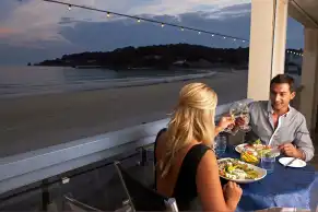 Beach side dining